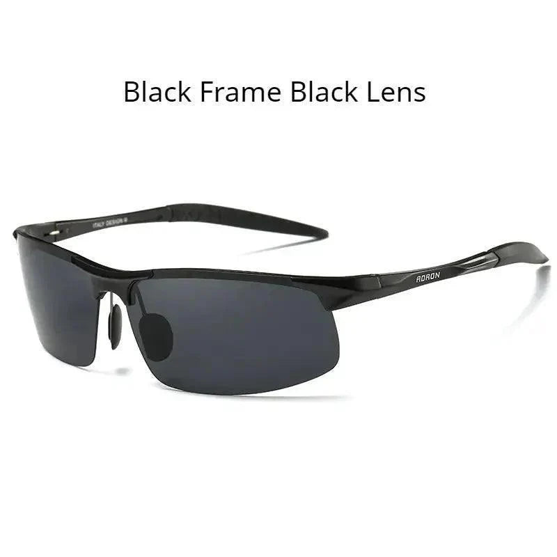 AORON Driving Polarized Sunglasses Aluminum Magnesium Frame Sport Sun Glasses Driver Retro Goggles Sunglass UV400 Anti-Glare
