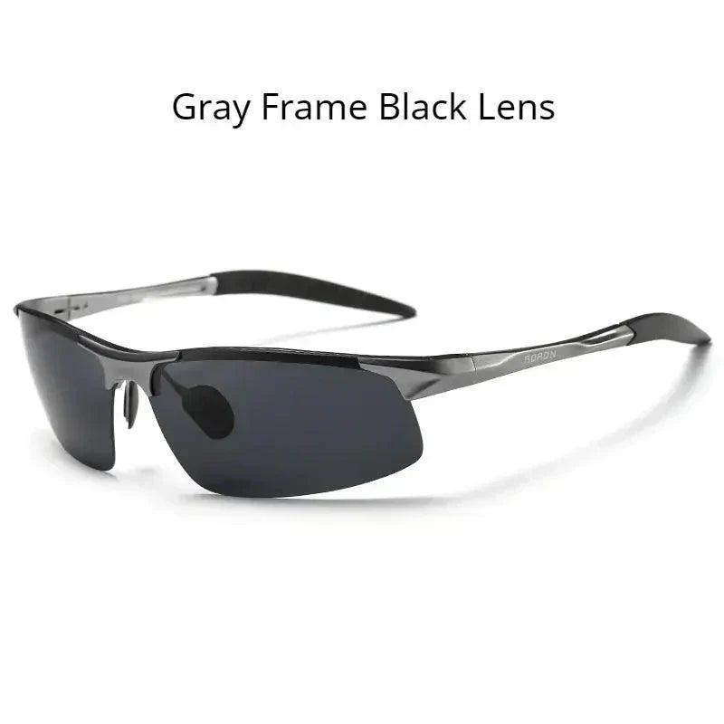AORON Driving Polarized Sunglasses Aluminum Magnesium Frame Sport Sun Glasses Driver Retro Goggles Sunglass UV400 Anti-Glare