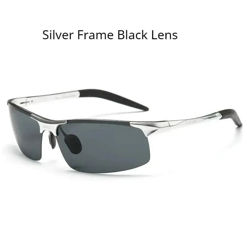 AORON Driving Polarized Sunglasses Aluminum Magnesium Frame Sport Sun Glasses Driver Retro Goggles Sunglass UV400 Anti-Glare