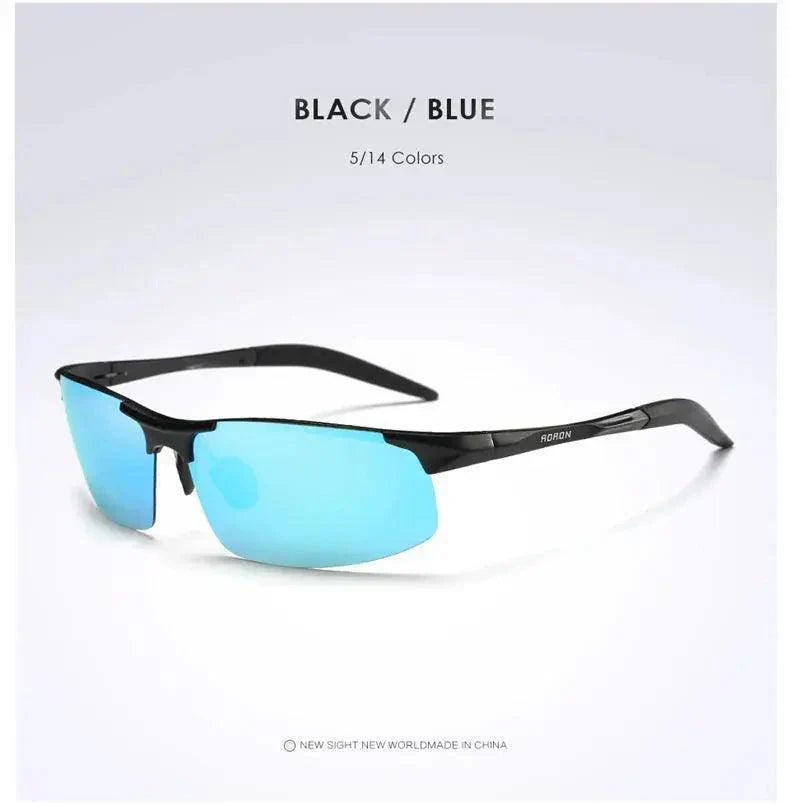 AORON Driving Polarized Sunglasses Aluminum Magnesium Frame Sport Sun Glasses Driver Retro Goggles Sunglass UV400 Anti-Glare