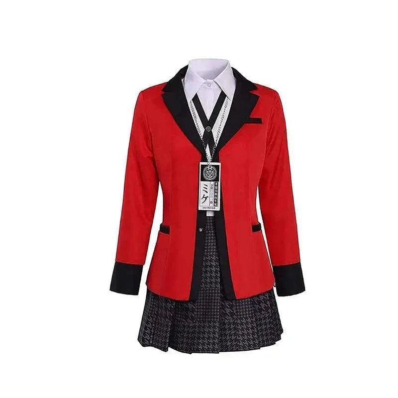 Anime Kakegurui Jabami Yumeko Cosplay Costume Uniform Suits
