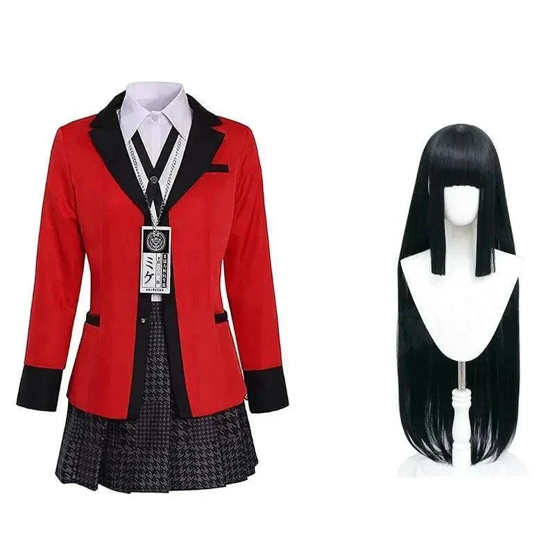 Anime Kakegurui Jabami Yumeko Cosplay Costume Uniform Suits