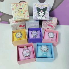 Anime PU leather electronic children's watch with gift box
