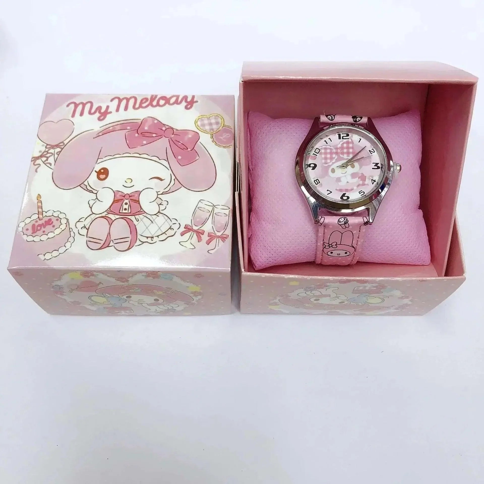 Anime PU leather electronic children's watch with gift box