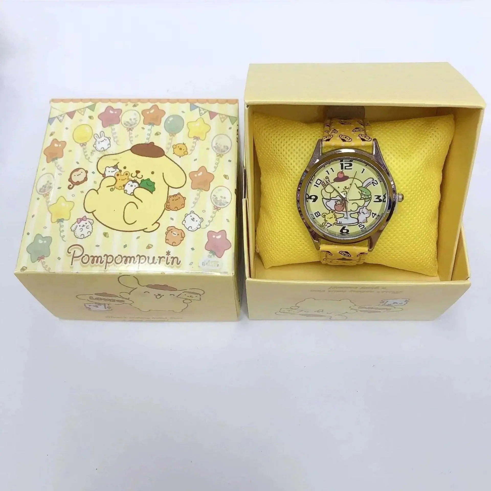 Anime PU leather electronic children's watch with gift box
