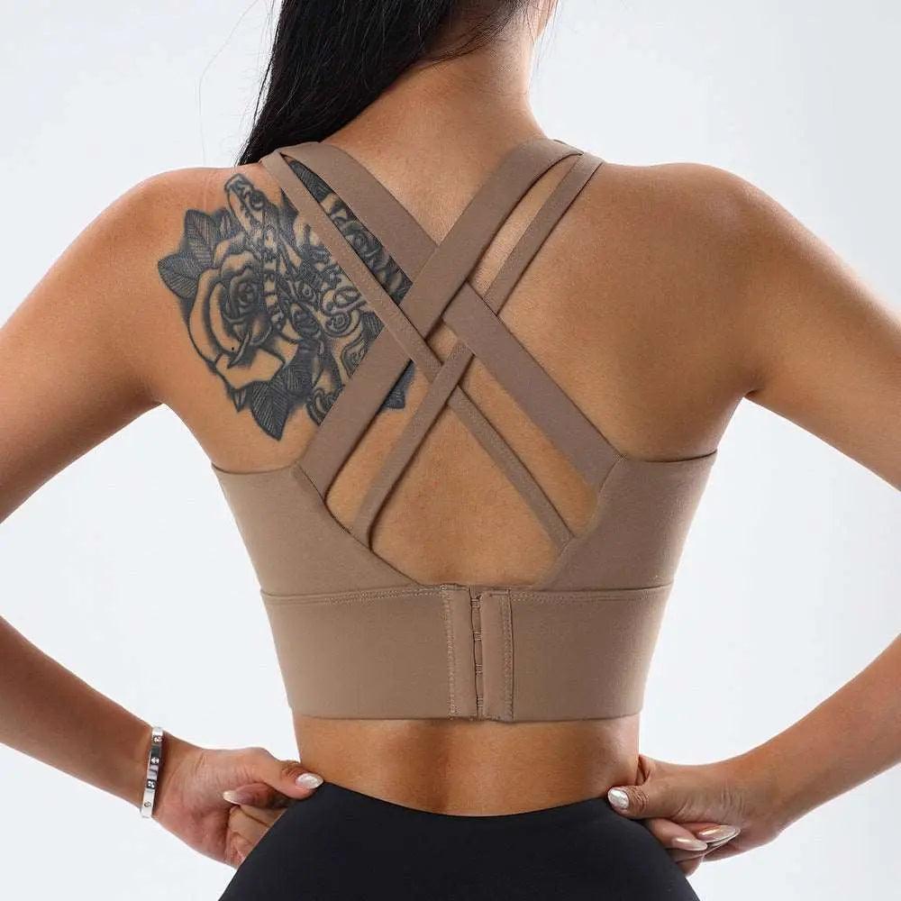 Autumn Sports Underwear Women Shockproof Running Workout Vest Quick Drying Push up Beauty Back Yoga Sports Bra
