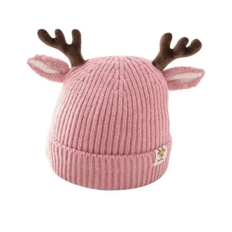 Autumn Winter Knitted Baby Beanie Cute Deer Ear Thick Warm Hat