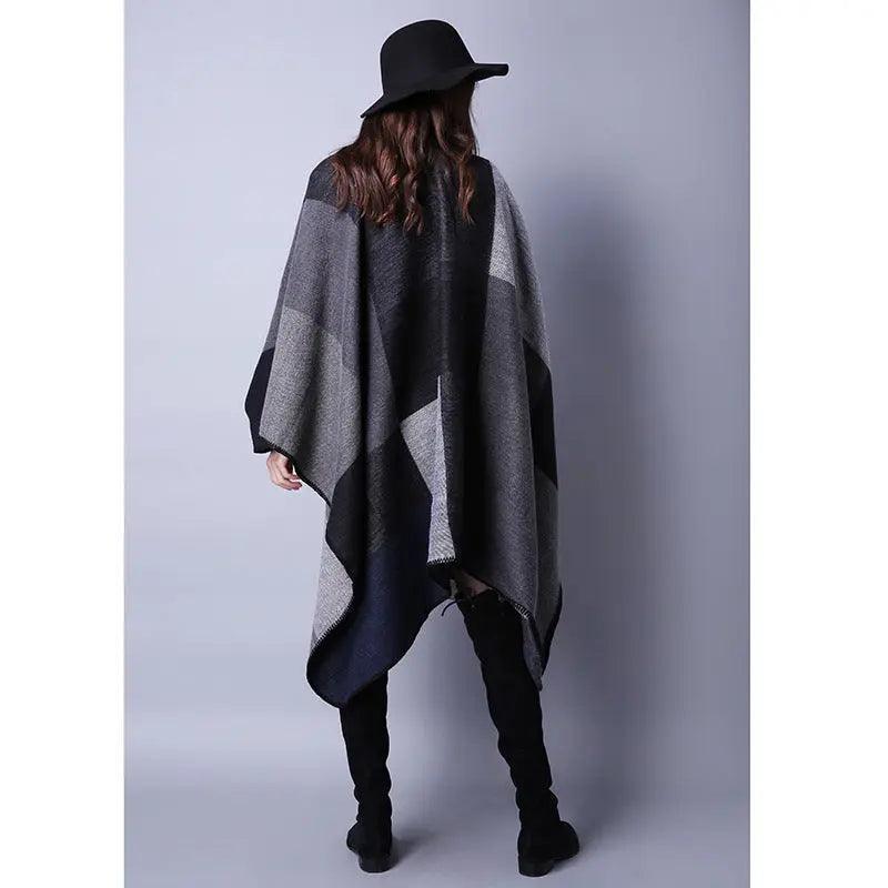 Autumn Winter Scarf Lattice Thickened Cape