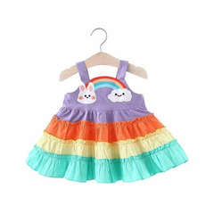 Baby Girls Rainbow Suspender Princess Dress