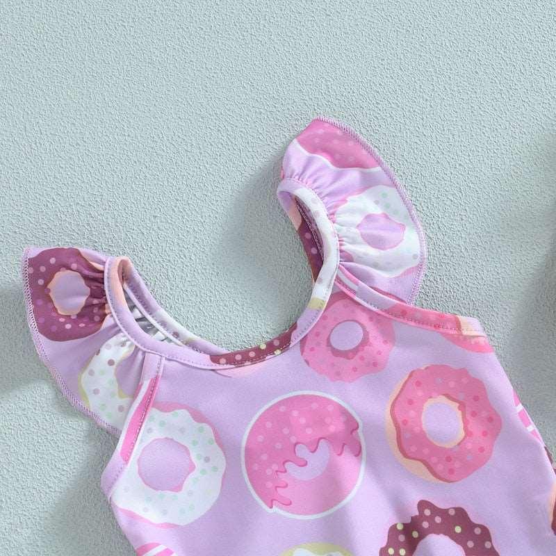 Baby Girls Swimsuit Donut Print