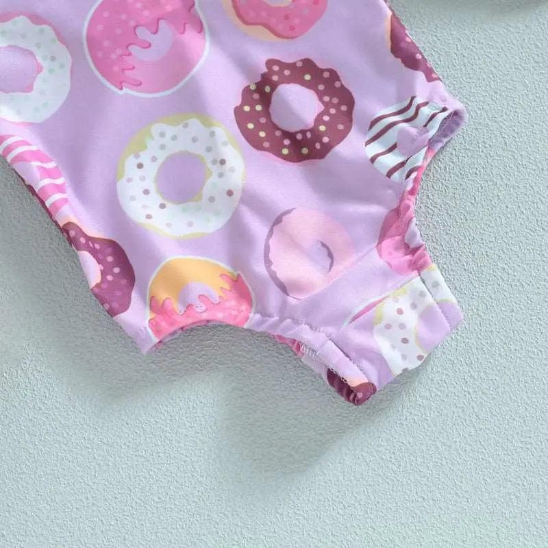Baby Girls Swimsuit Donut Print