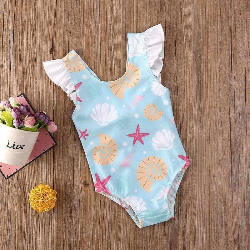Baby Swimwear Little Girls One-piece Swimsuit for Beach