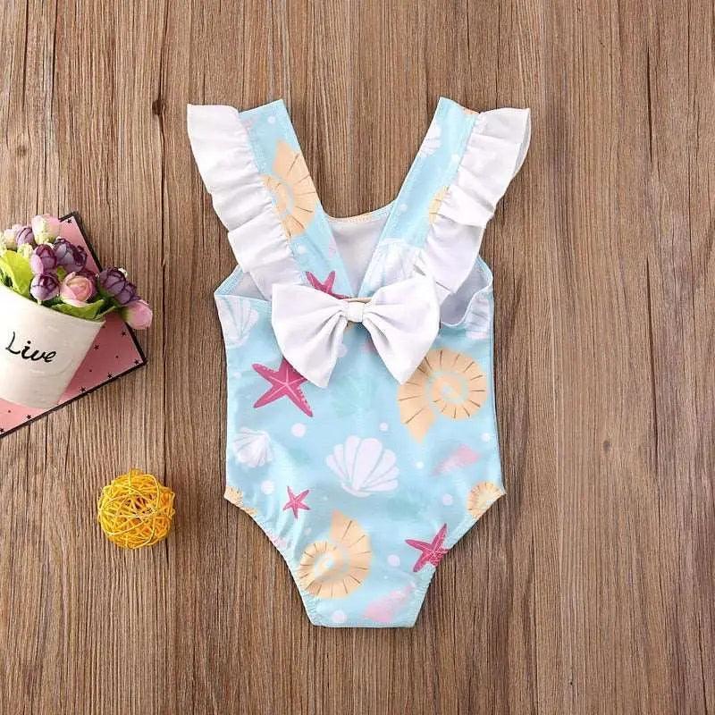Baby Swimwear Little Girls One-piece Swimsuit for Beach