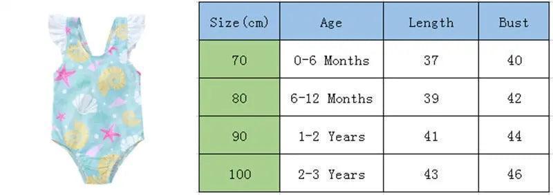 Baby Swimwear Little Girls One-piece Swimsuit for Beach