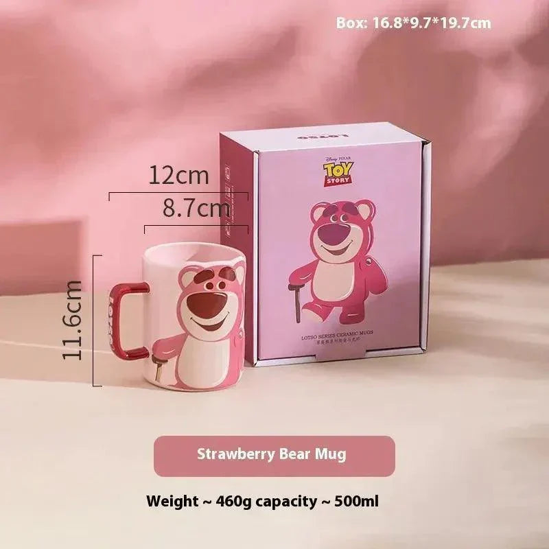 Bear Lotso Mug With Hand Cartoon Set Cup for gift