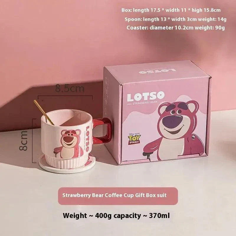 Bear Lotso Mug With Hand Cartoon Set Cup for gift