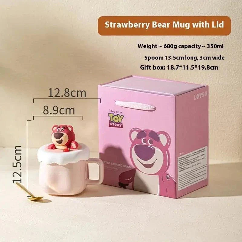 Bear Lotso Mug With Hand Cartoon Set Cup for gift
