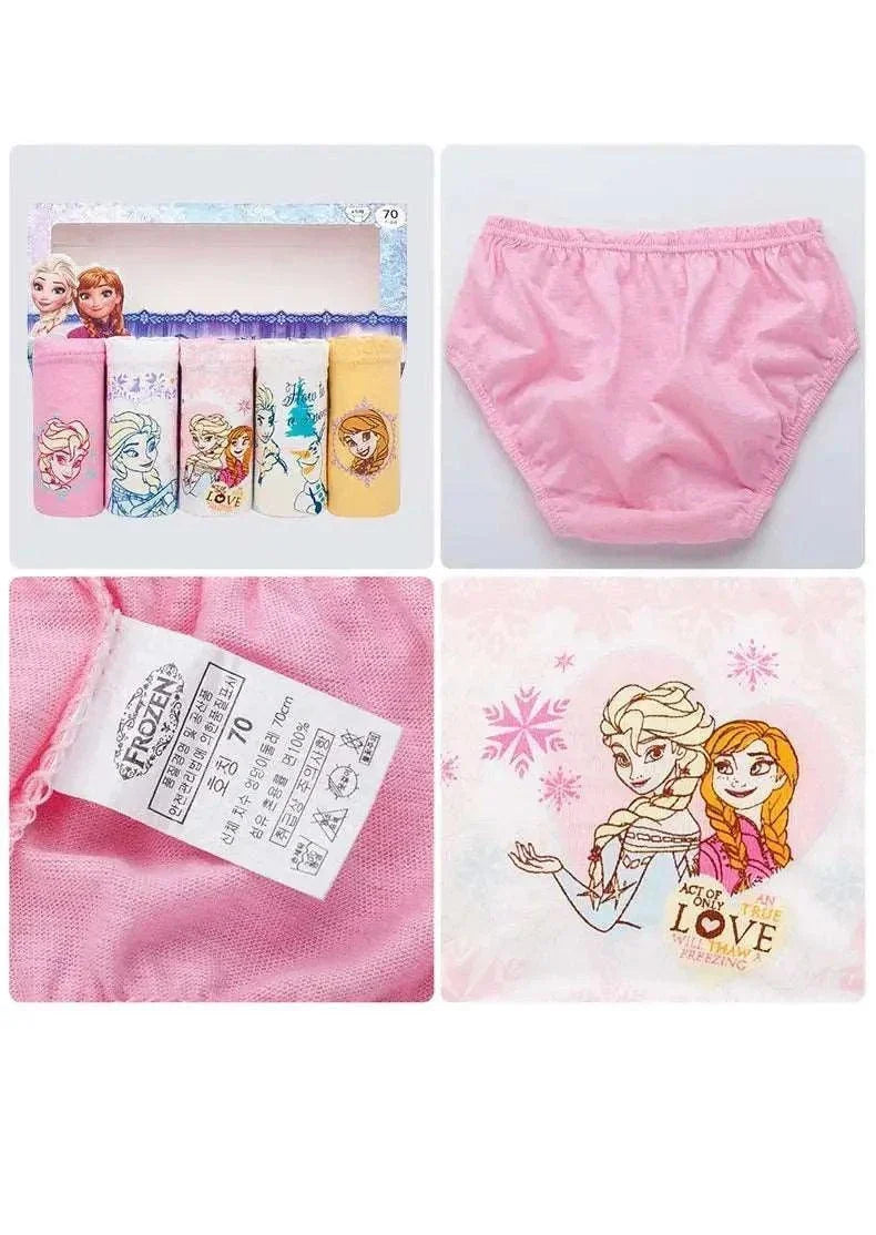 5Pcs/Box Cartoon Girls Underwear Panties For 1-14Y