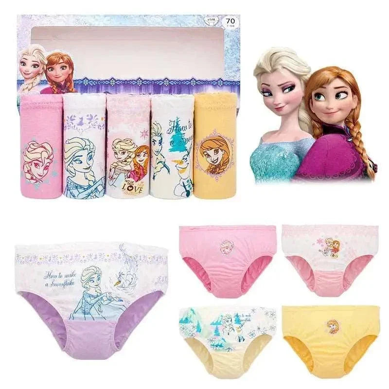 5Pcs/Box Cartoon Girls Underwear Panties For 1-14Y