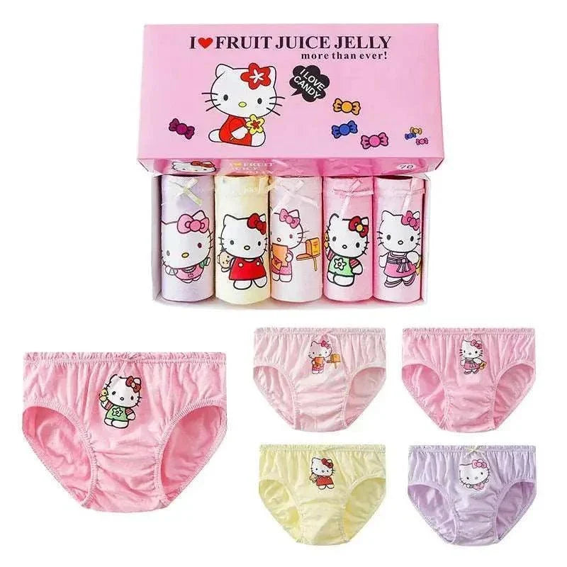 5Pcs/Box Cartoon Girls Underwear Panties For 1-14Y