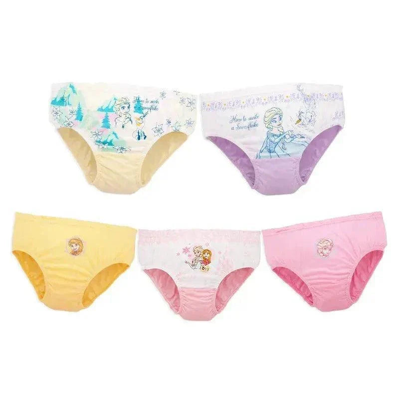 5Pcs/Box Cartoon Girls Underwear Panties For 1-14Y