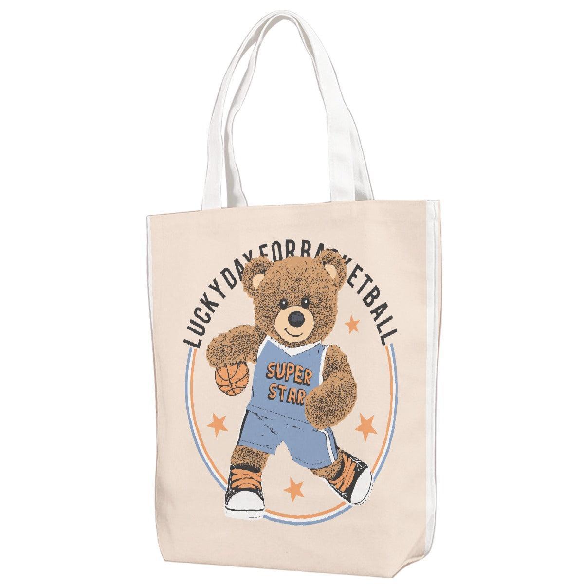 Cute Bear Canvas Bag With Shoulder Strap