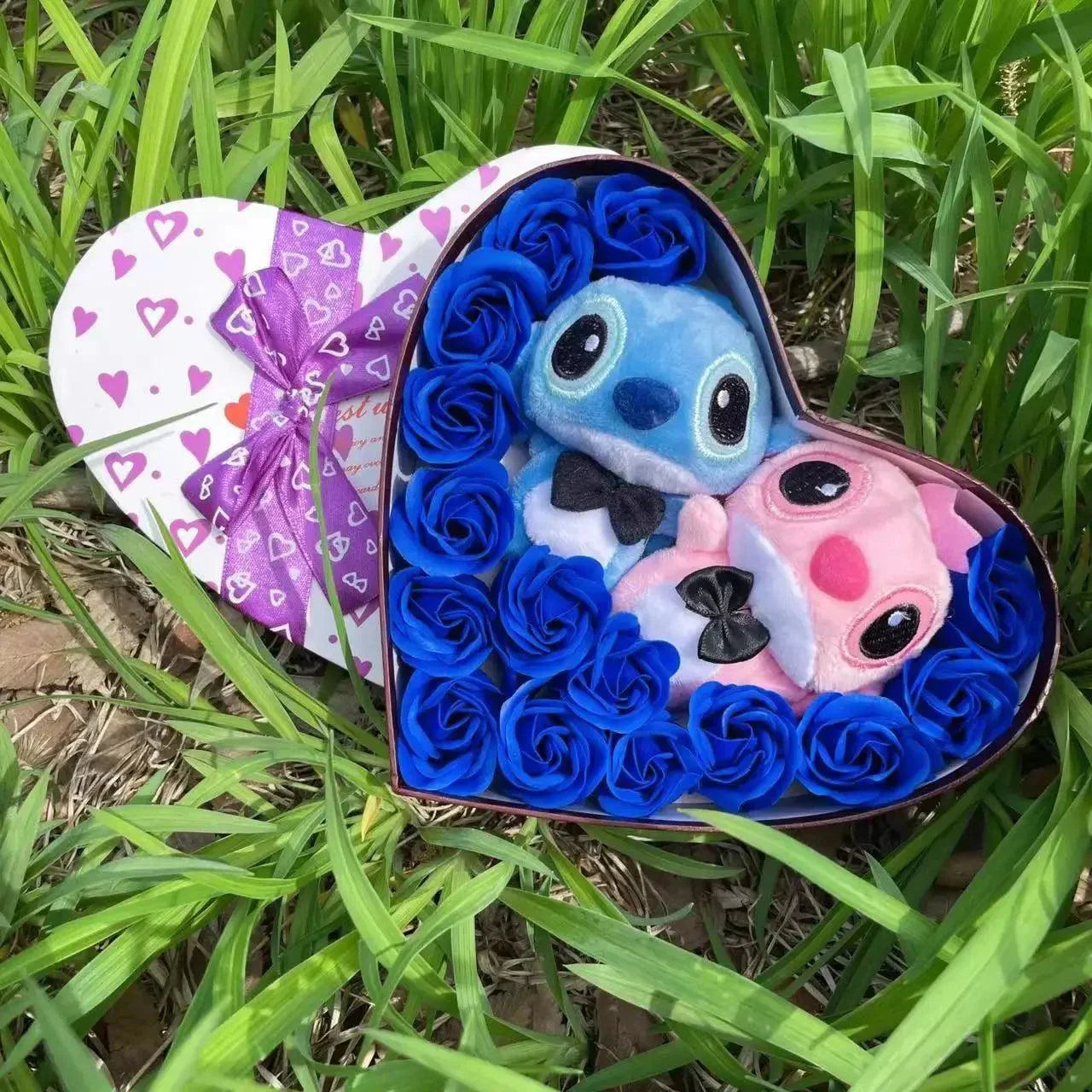 Cartoon Lilo Stitch Plush Doll Toys Rose for Gifts