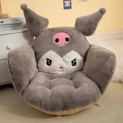 Cartoon Winter Plush Half Non-slip Chair Cushion