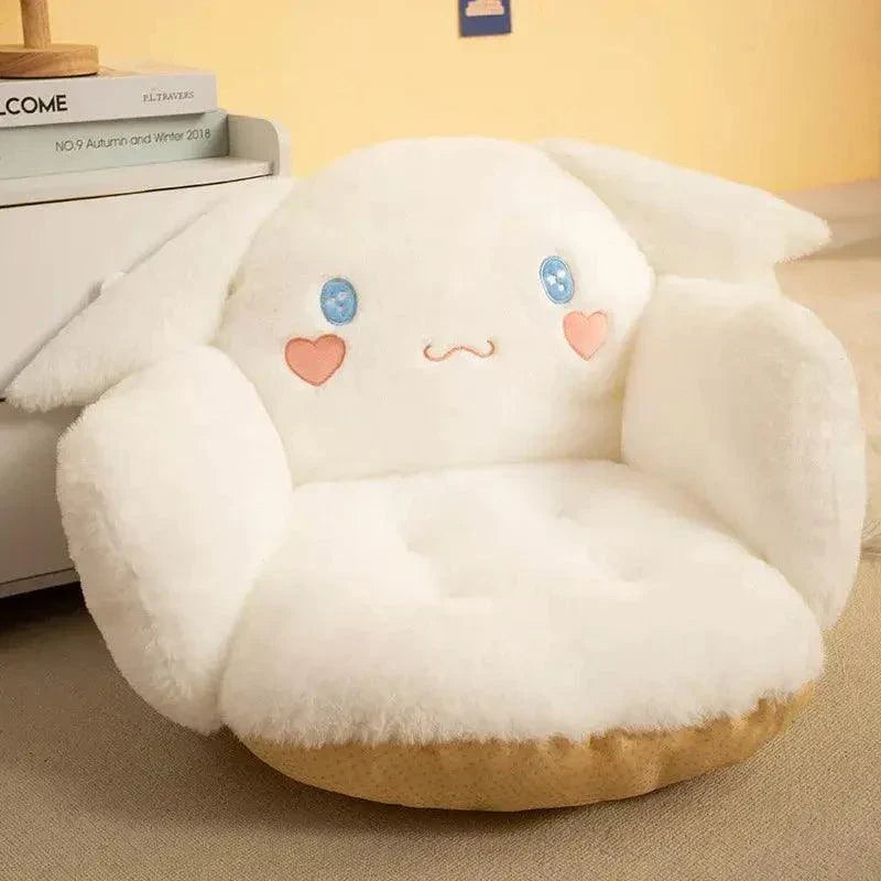 Cartoon Winter Plush Half Non-slip Chair Cushion