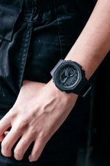 Casio Men's G-Shock Duo Slim Analog-Digital Watch, Black Face, Black Band