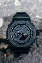 Casio Men's G-Shock Duo Slim Analog-Digital Watch, Black Face, Black Band