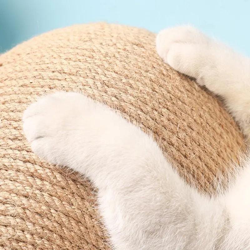 Cat Scratching Ball Toy Kitten Sisal Rope Ball Board Grinding Paws Toys