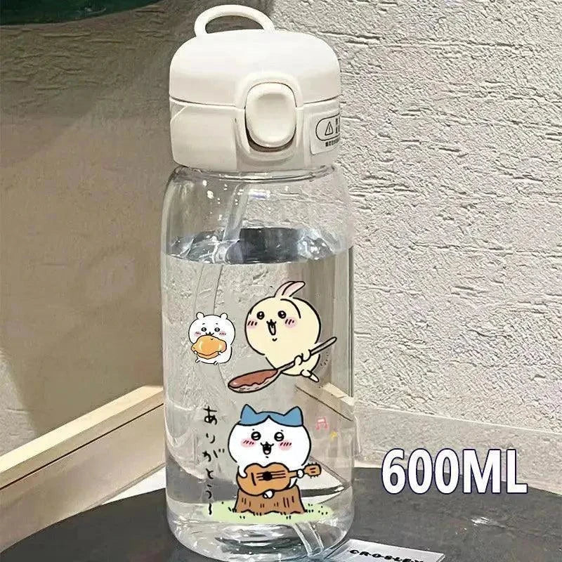 Chiikawas Portable Plastic 600 ML Sport Water Bottle