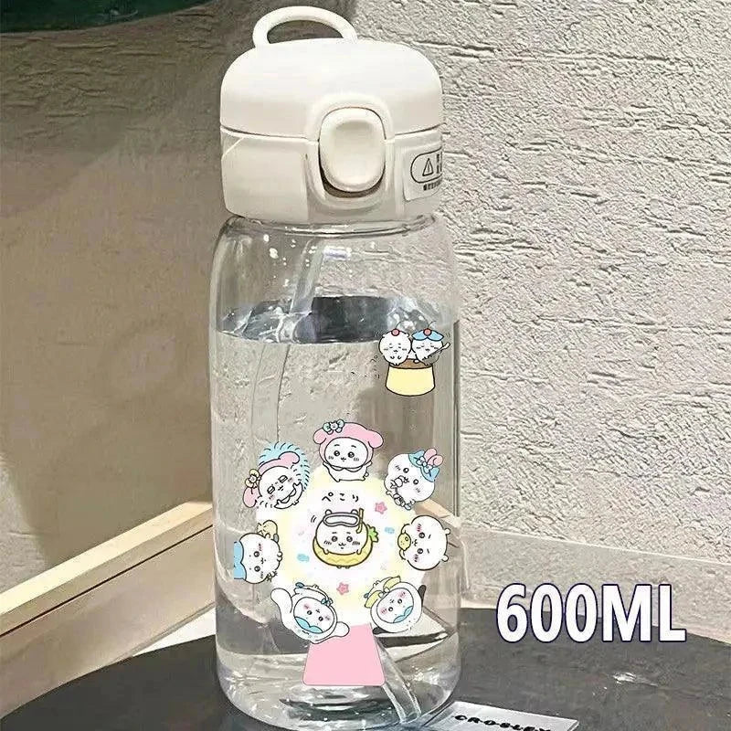 Chiikawas Portable Plastic 600 ML Sport Water Bottle
