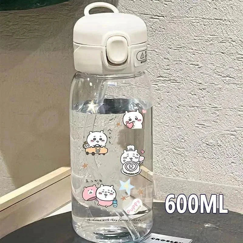 Chiikawas Portable Plastic 600 ML Sport Water Bottle