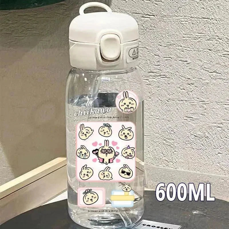 Chiikawas Portable Plastic 600 ML Sport Water Bottle