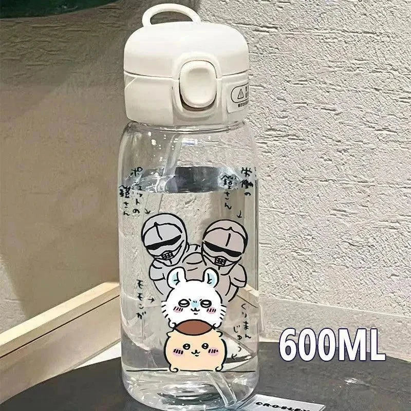 Chiikawas Portable Plastic 600 ML Sport Water Bottle