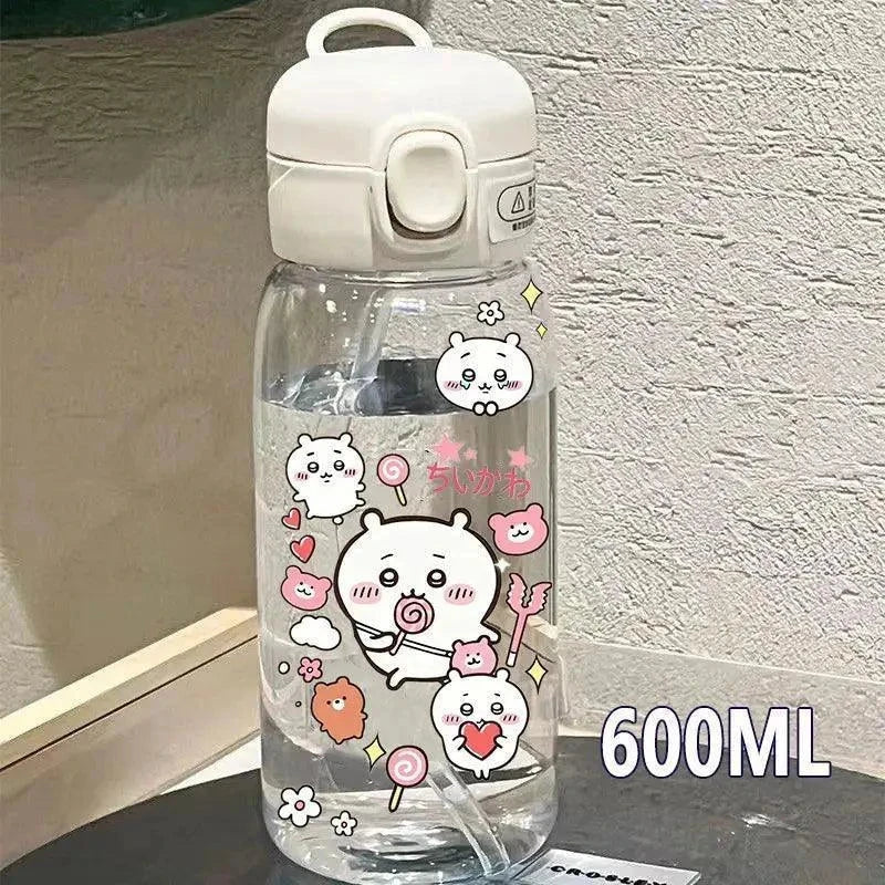 Chiikawas Portable Plastic 600 ML Sport Water Bottle