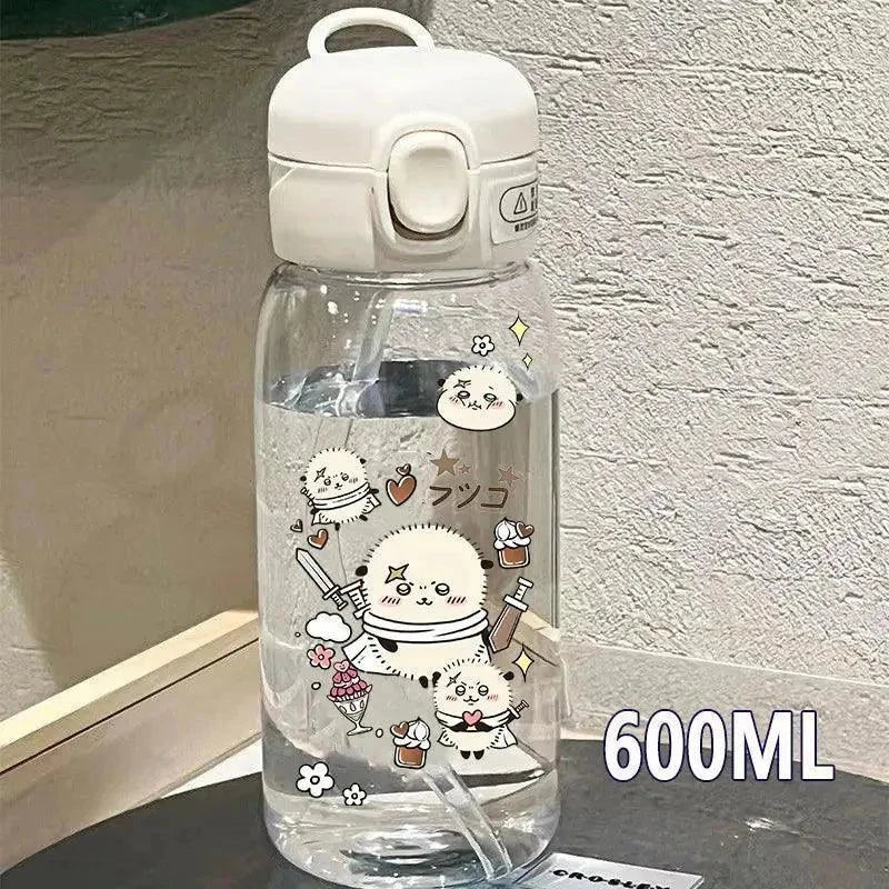 Chiikawas Portable Plastic 600 ML Sport Water Bottle