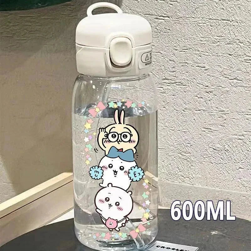 Chiikawas Portable Plastic 600 ML Sport Water Bottle