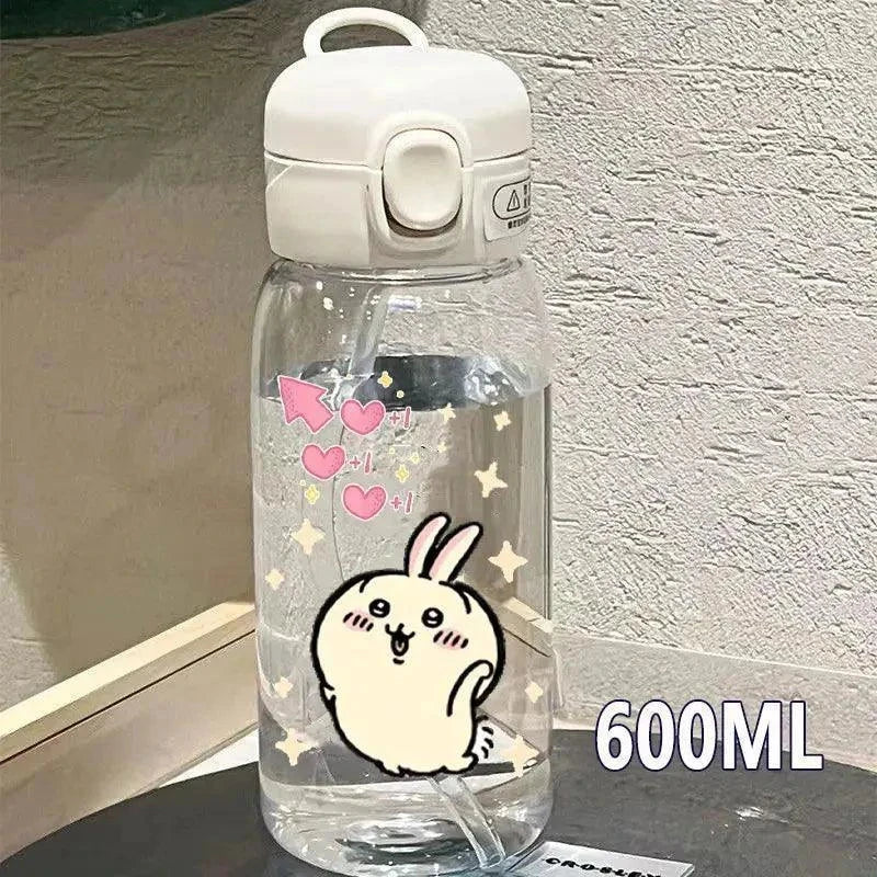 Chiikawas Portable Plastic 600 ML Sport Water Bottle