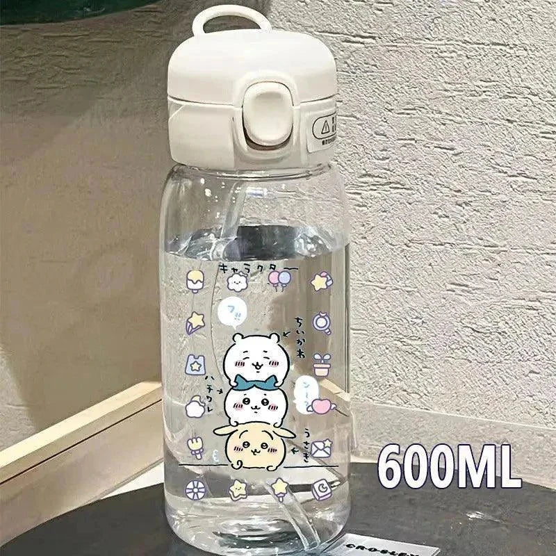 Chiikawas Portable Plastic 600 ML Sport Water Bottle