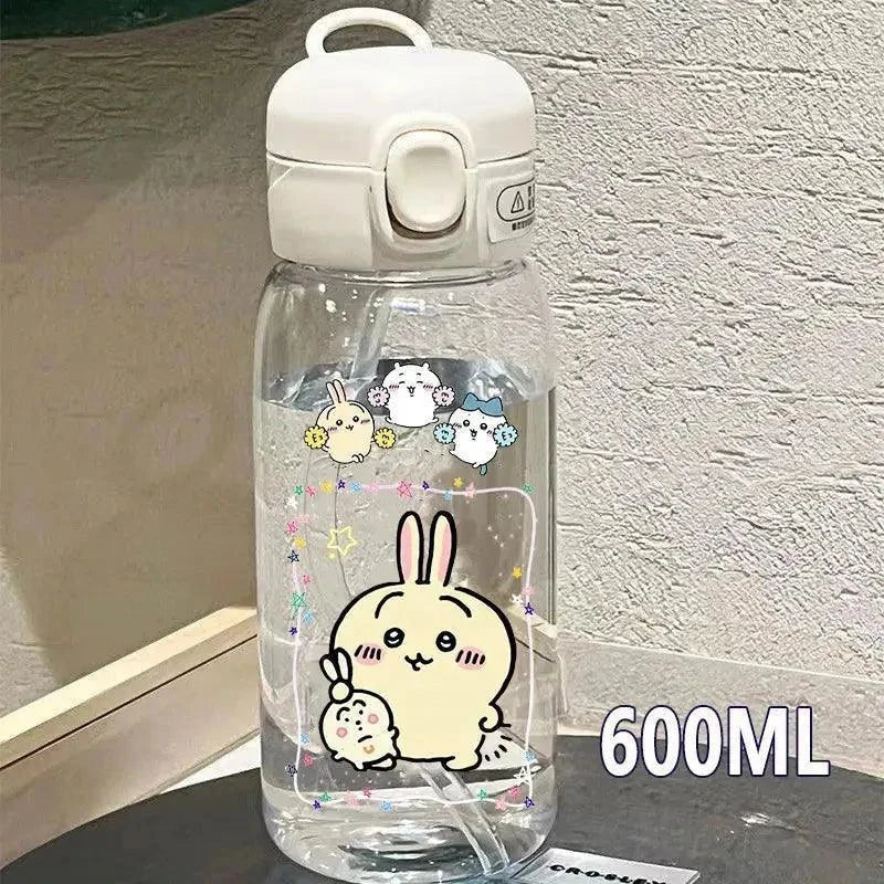 Chiikawas Portable Plastic 600 ML Sport Water Bottle