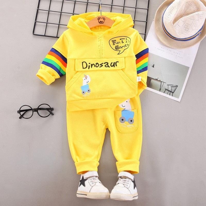 Children Hooded Jacket with Pants 2Pcs