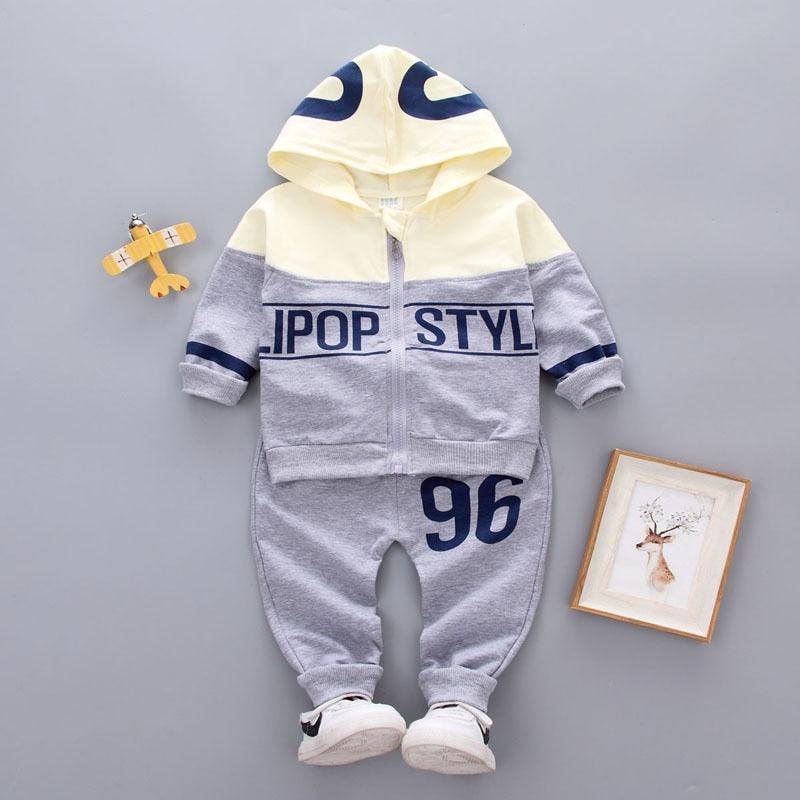 Children Hooded Jacket with Pants 2Pcs
