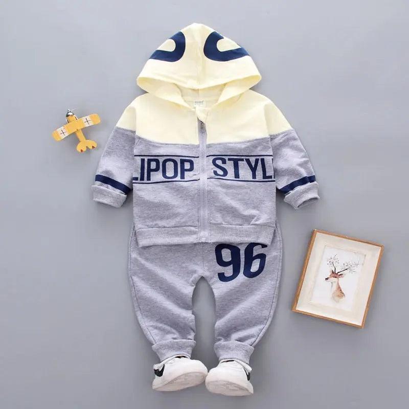 Children Hooded Jacket with Pants 2Pcs
