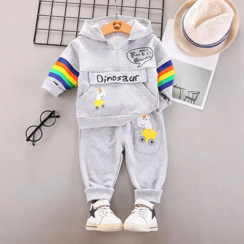 Children Hooded Jacket with Pants 2Pcs