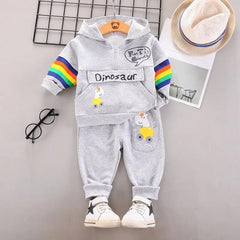 Children Hooded Jacket with Pants 2Pcs