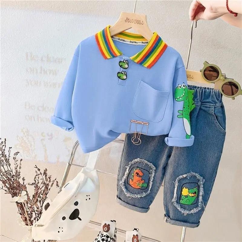 Children Hooded Jacket with Pants 2Pcs