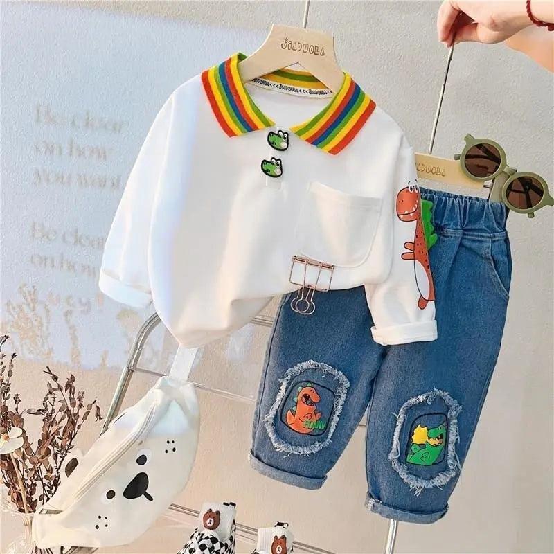 Children Hooded Jacket with Pants 2Pcs